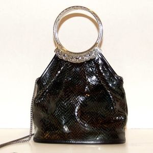 Brighton Snakeskin & Leather Formal Evening Bag